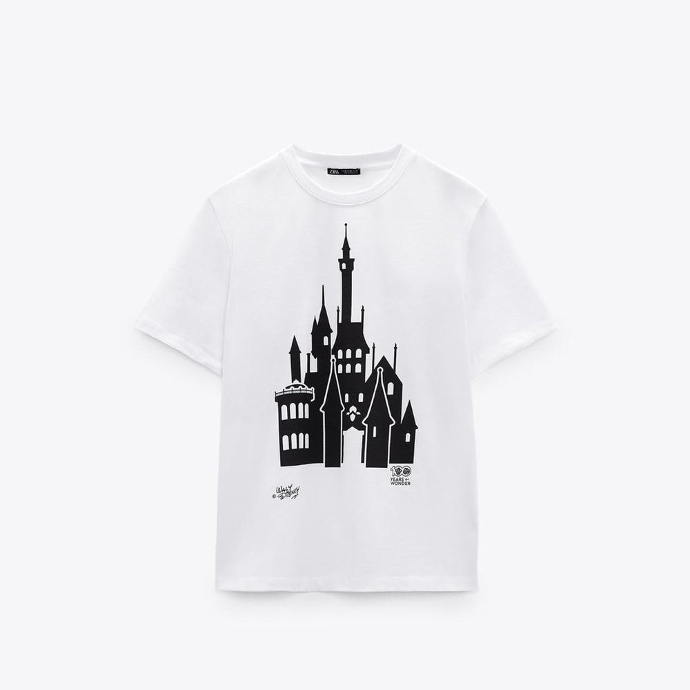 Woman White Castle Graphic T-Shirt